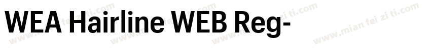 WEA Hairline WEB Reg字体转换